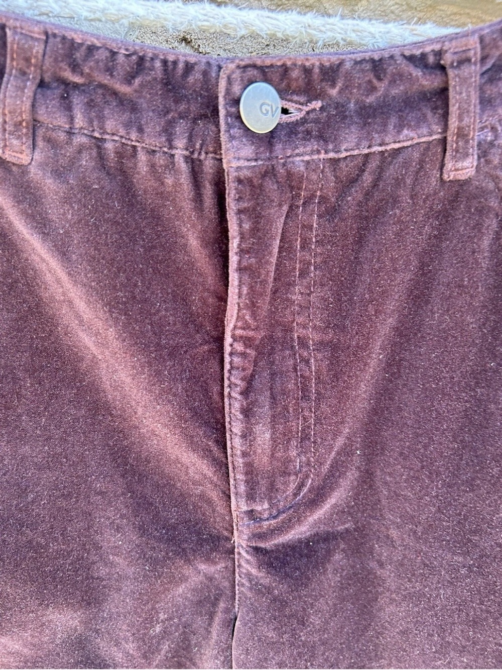 Gloria Vanderbilt Velvet Jeans Size 6 Brown Straight Leg 5 Pocket Excellent - Picture 2 of 8